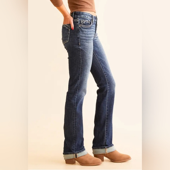 Buckle Black Straight Leg Blue Jeans Sz 24x32 229 - Picture 5 of 11